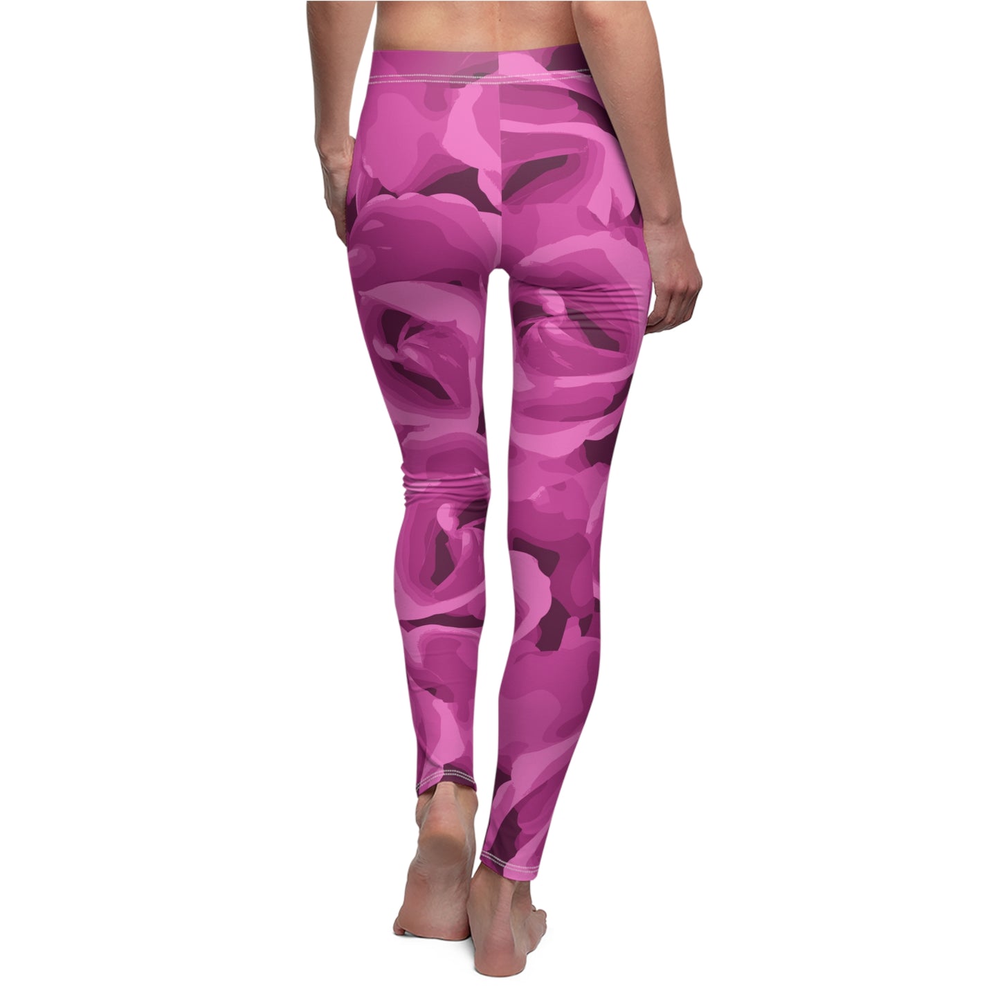 Roses # 1  / Women's Cut & Sew Casual Leggings (AOP)