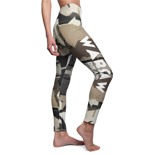 Warsaw spring # 01 / Women's Cut & Sew Casual Leggings (AOP)