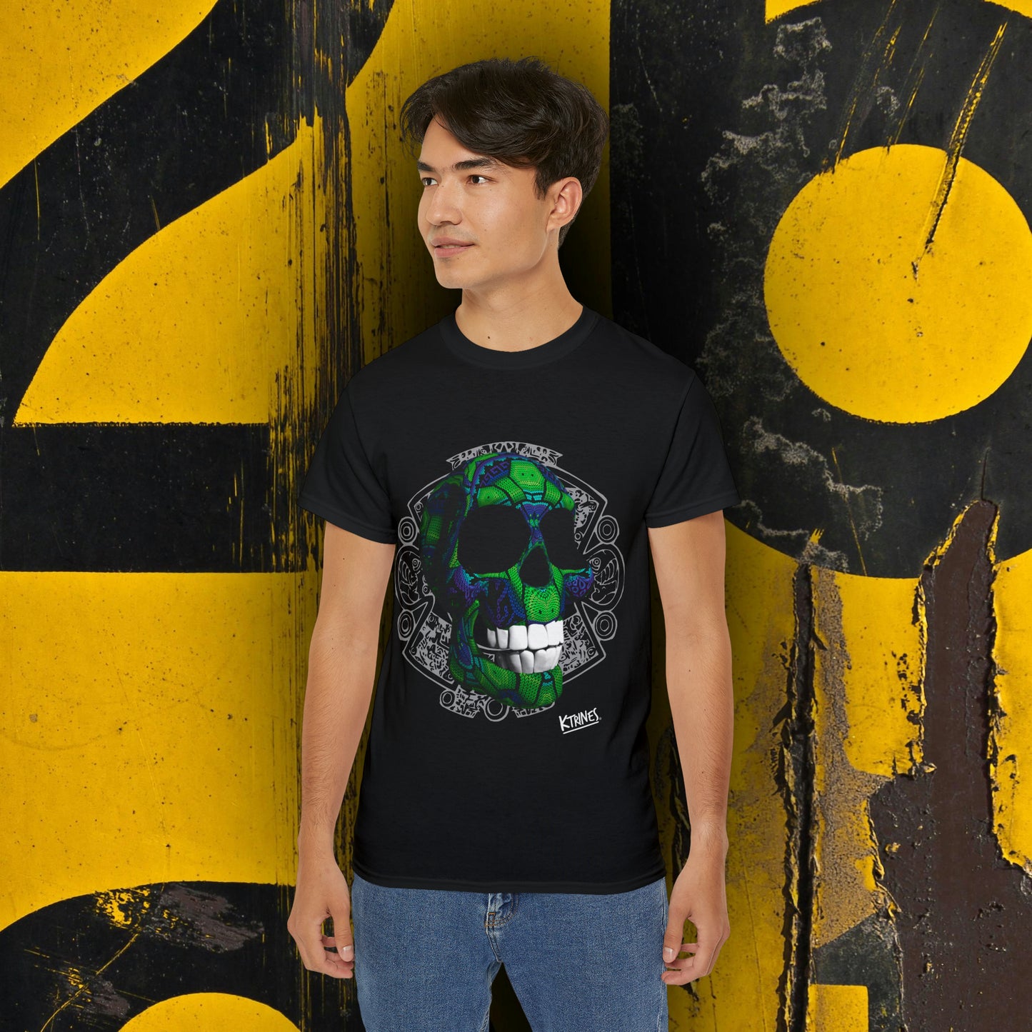 Huichol & Aztec Art Skull # 4 / Unisex Ultra Cotton Tee