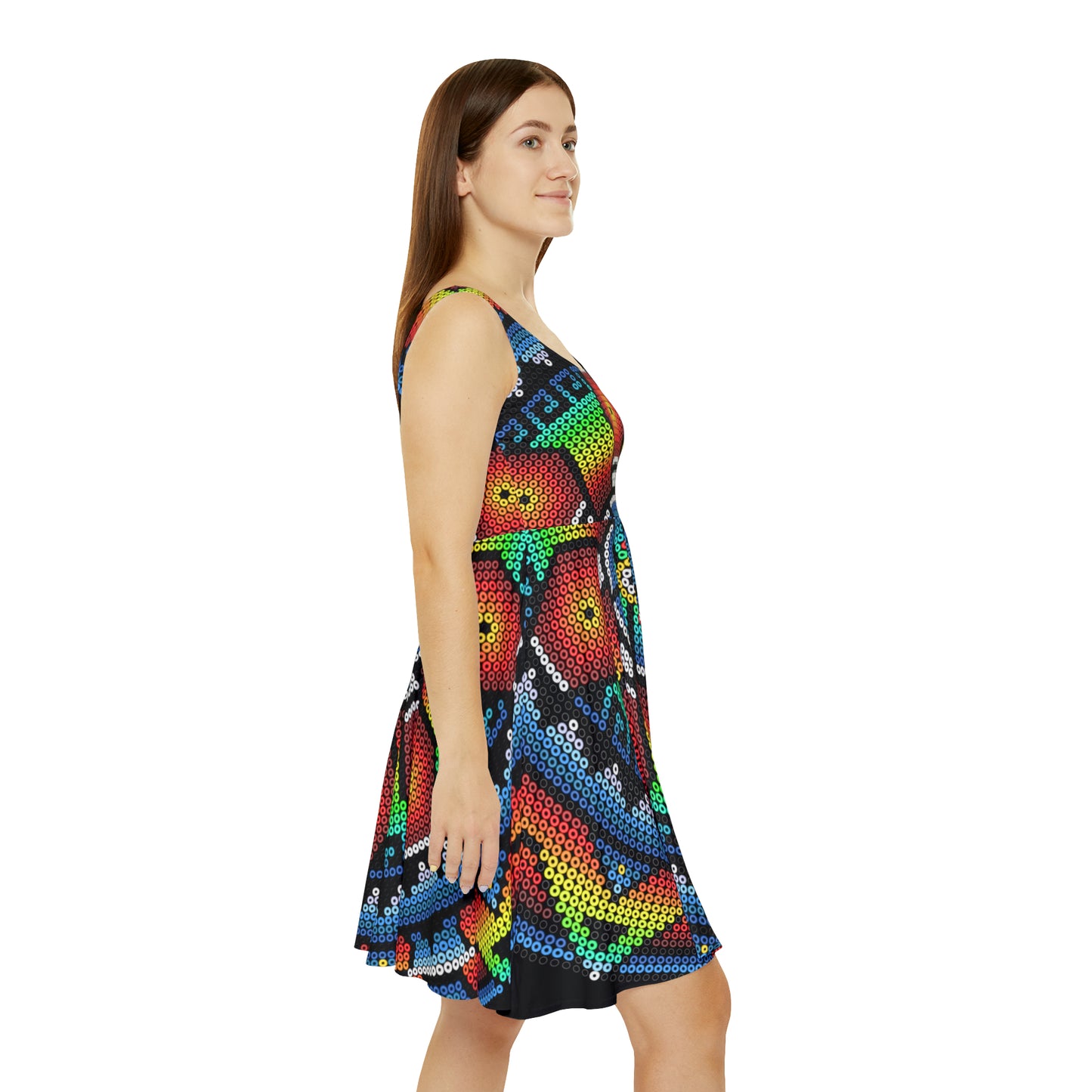 Huichol art # 2 / Women's Skater Dress (AOP)