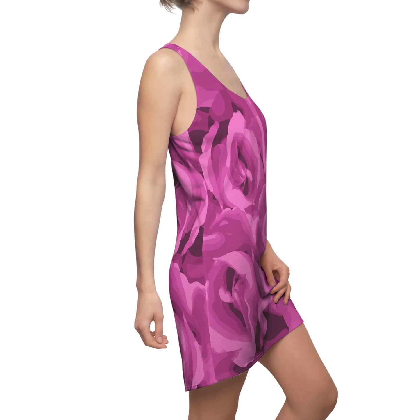 Roses # 2 / Women's Cut & Sew Racerback Dress (AOP)