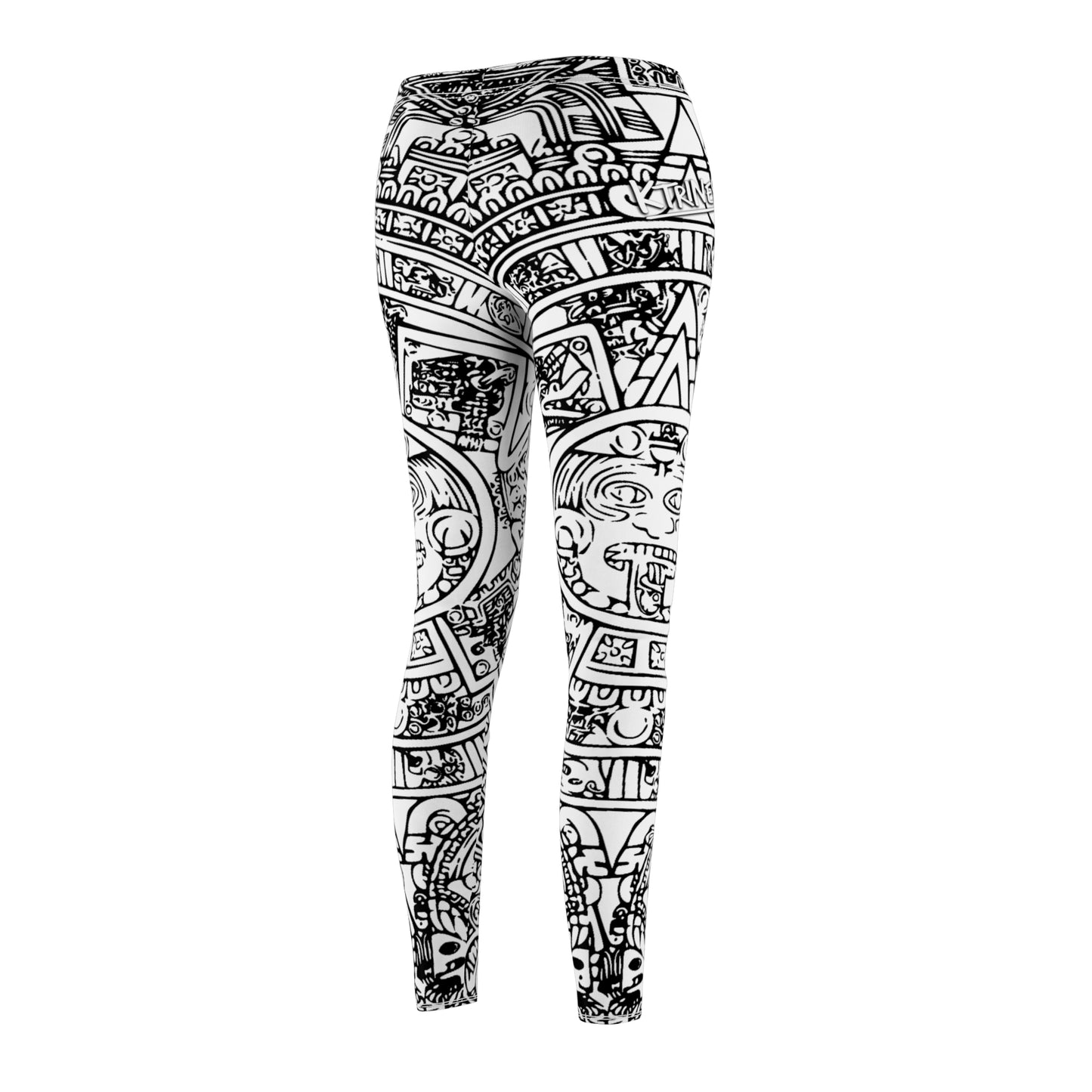 Aztec Calendar Art # 01 / Women's Cut & Sew Casual Leggings (AOP)