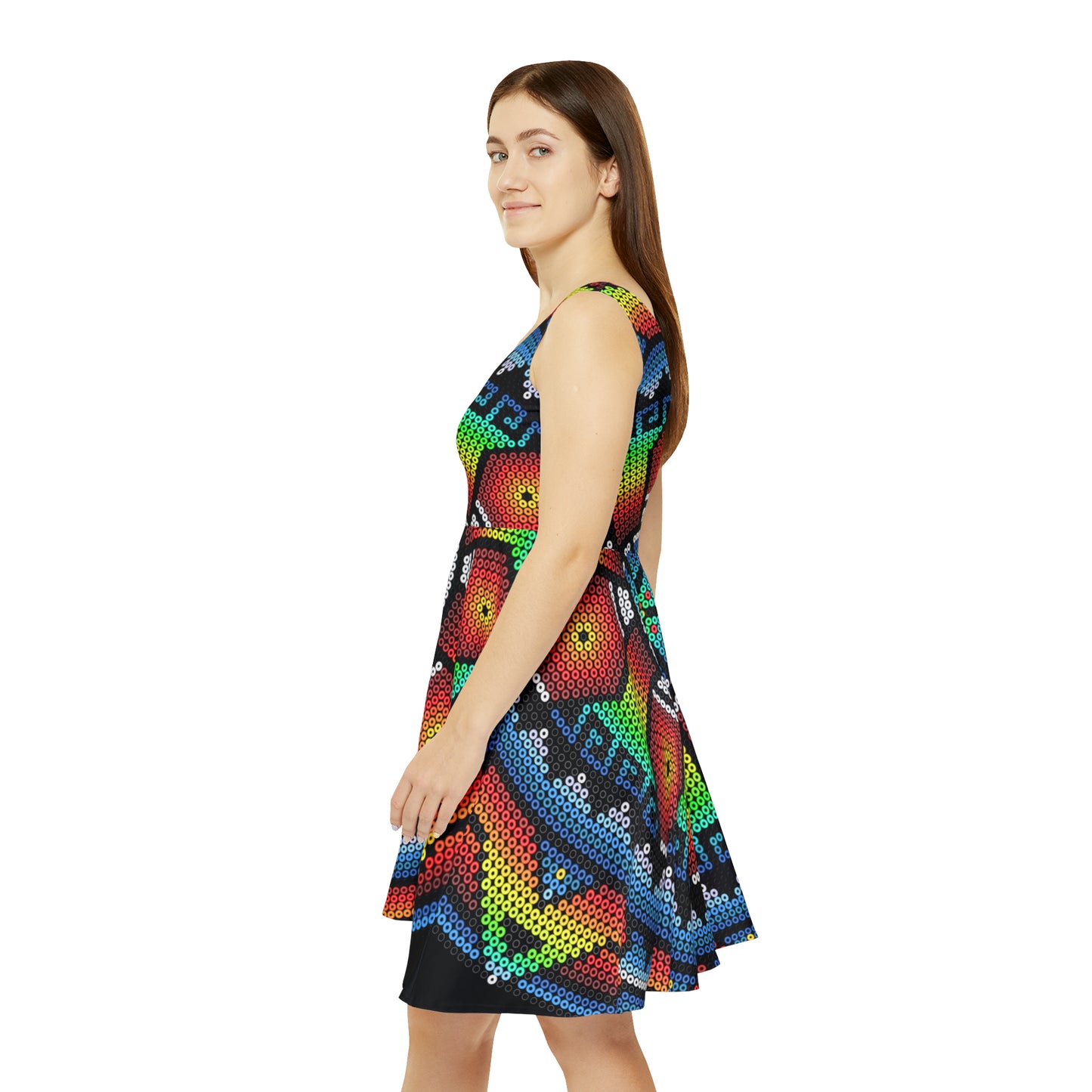 Huichol art # 2 / Women's Skater Dress (AOP)