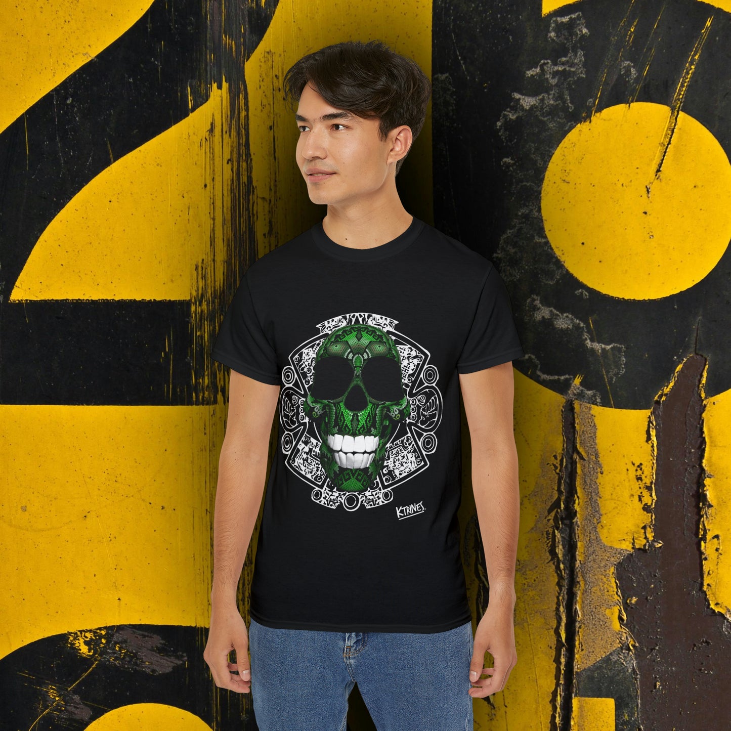 Huichol & Aztec Art Skull # 1 / Unisex Ultra Cotton Tee