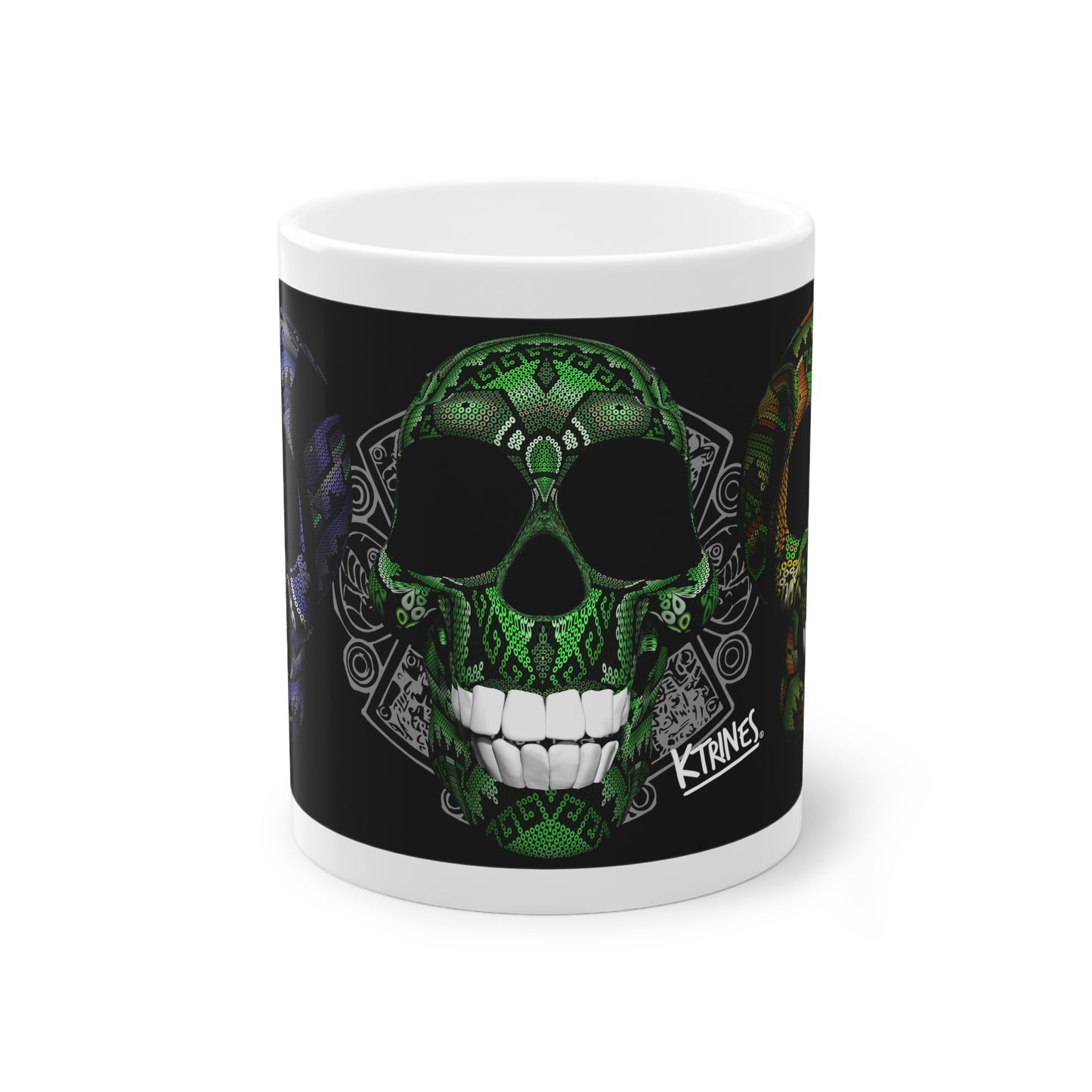 Huichol Art Skull  # 6 / Standard Mug, 11oz