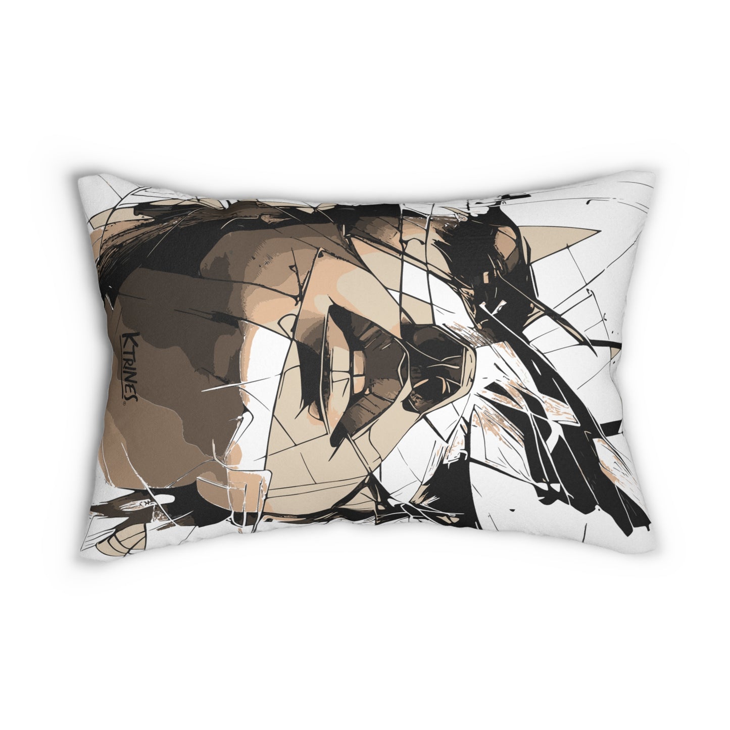 Punk Faces # 2 / Spun Polyester Lumbar Pillow