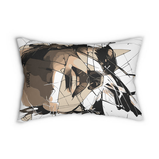 Punk Faces # 2 / Spun Polyester Lumbar Pillow