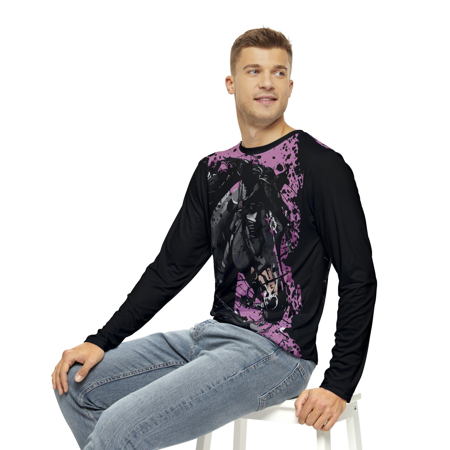 Animals # 2 / Men's Long Sleeve Shirt (AOP)