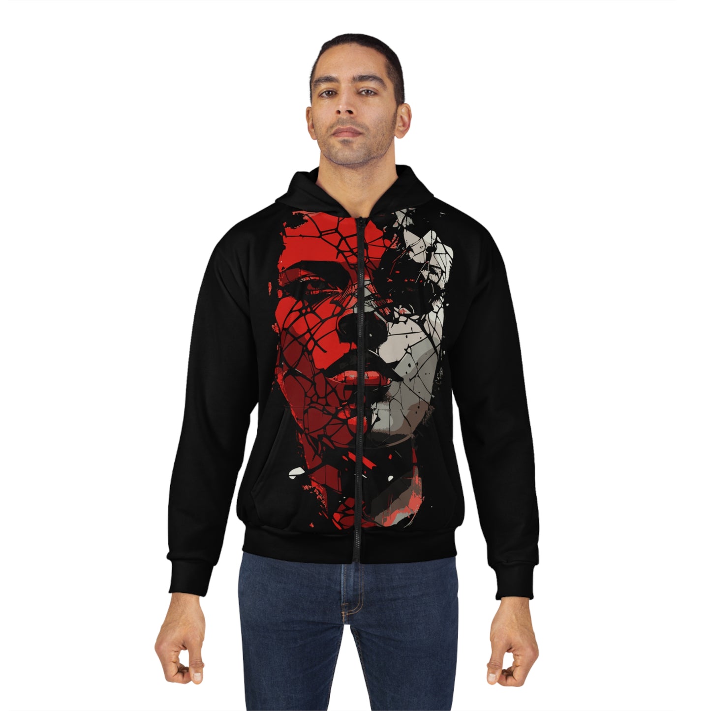 Punk Faces #1 / Unisex Zip Hoodie (AOP)