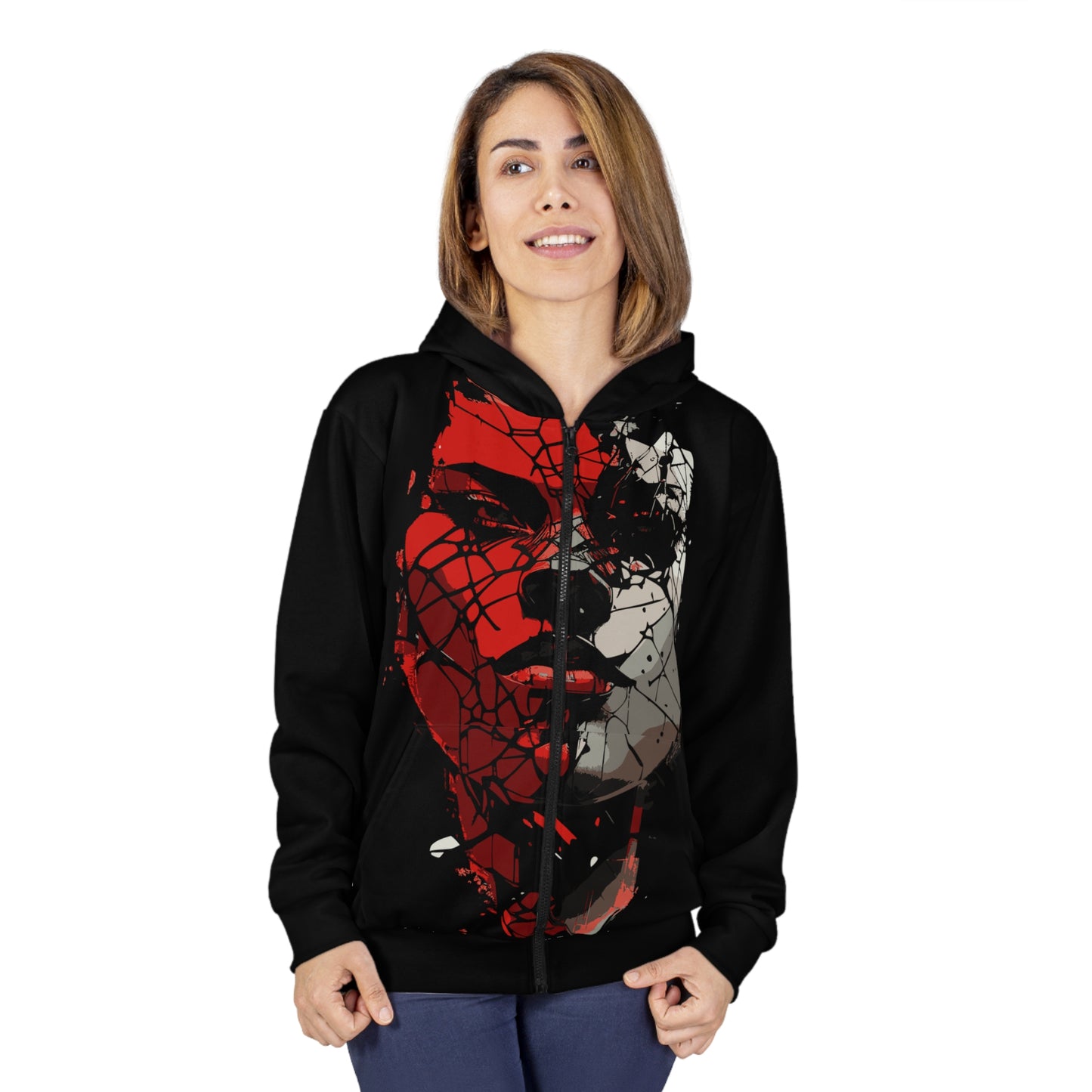 Punk Faces #1 / Unisex Zip Hoodie (AOP)