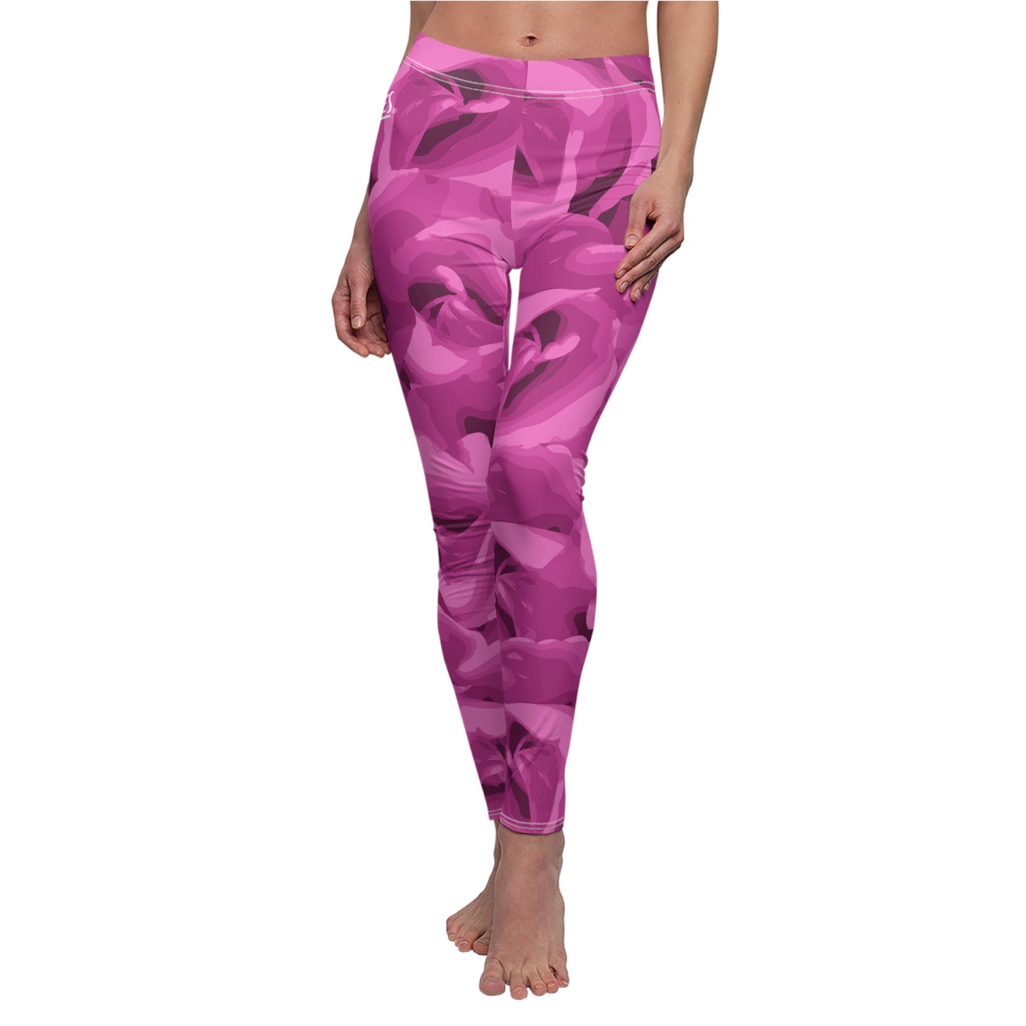 Roses # 1  / Women's Cut & Sew Casual Leggings (AOP)