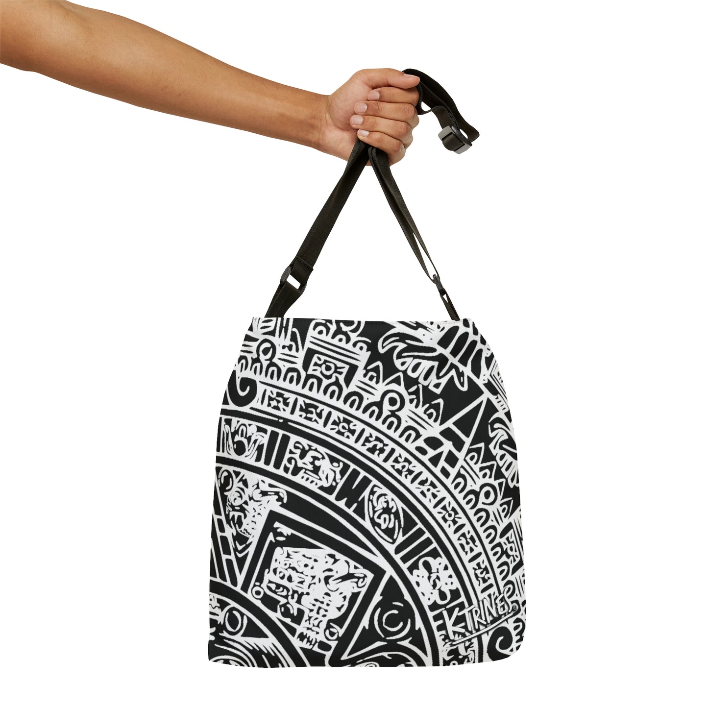 Aztec Calendar Art # 2 / Adjustable Tote Bag (AOP)