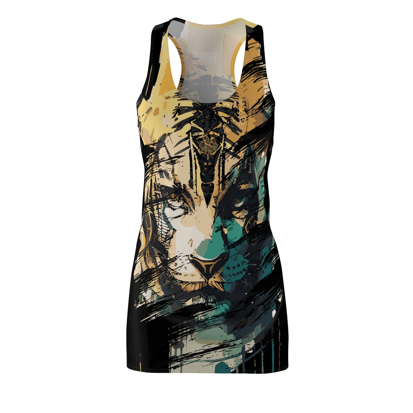 Tiger # 1 / Women's Cut & Sew Racerback Dress (AOP)