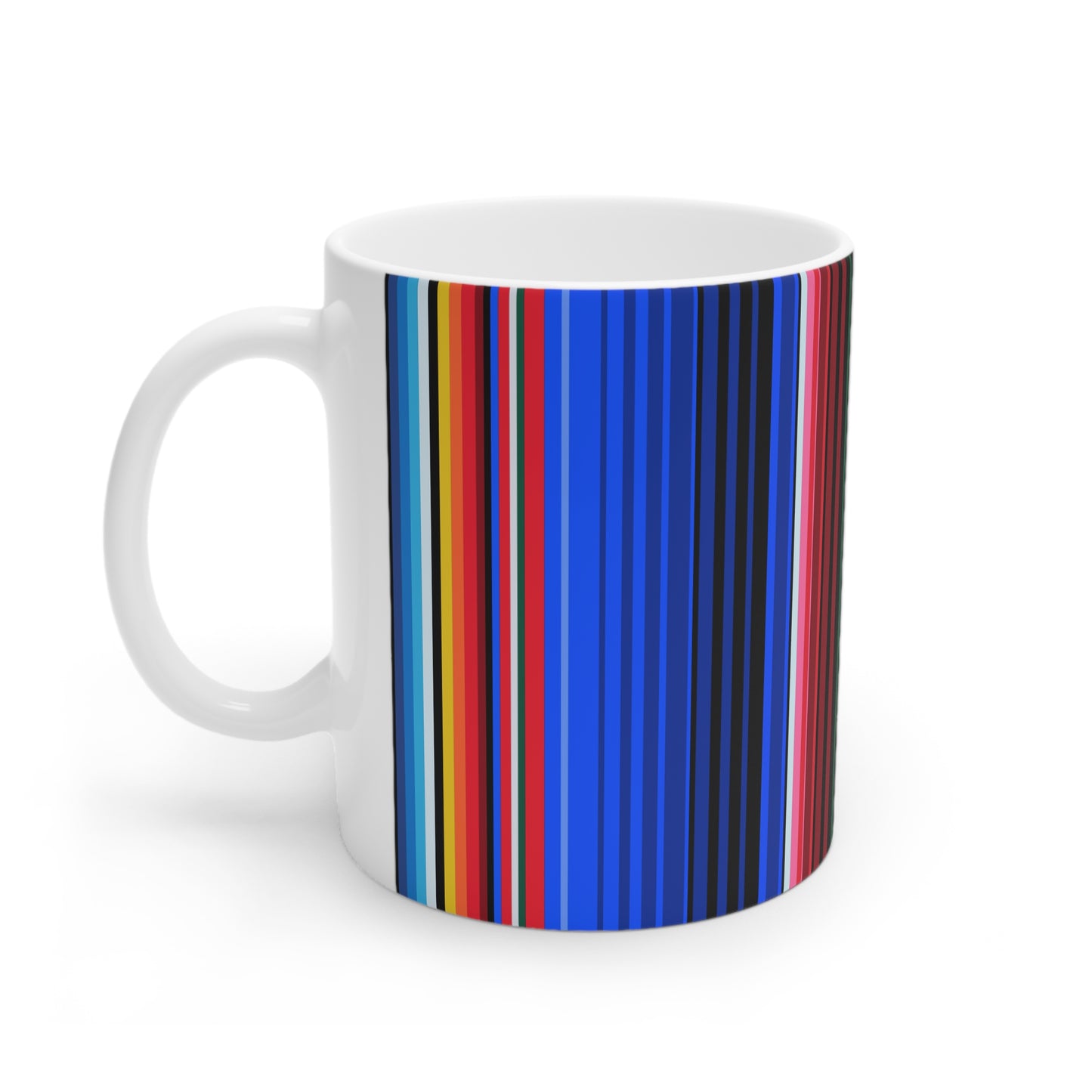 Sarape #1 / White Ceramic Mug, 11oz and 15oz