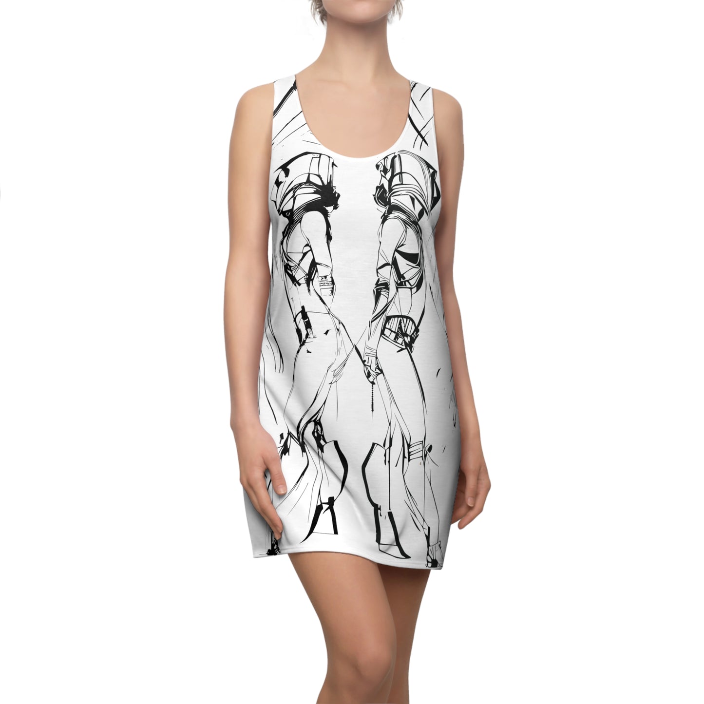 Erotic Punk # 2 / Women's Cut & Sew Racerback Dress (AOP)