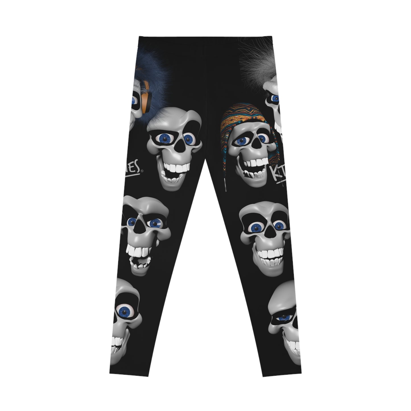 COLLAGE SKULL FACES # 1  /  Stretchy Leggings (AOP)