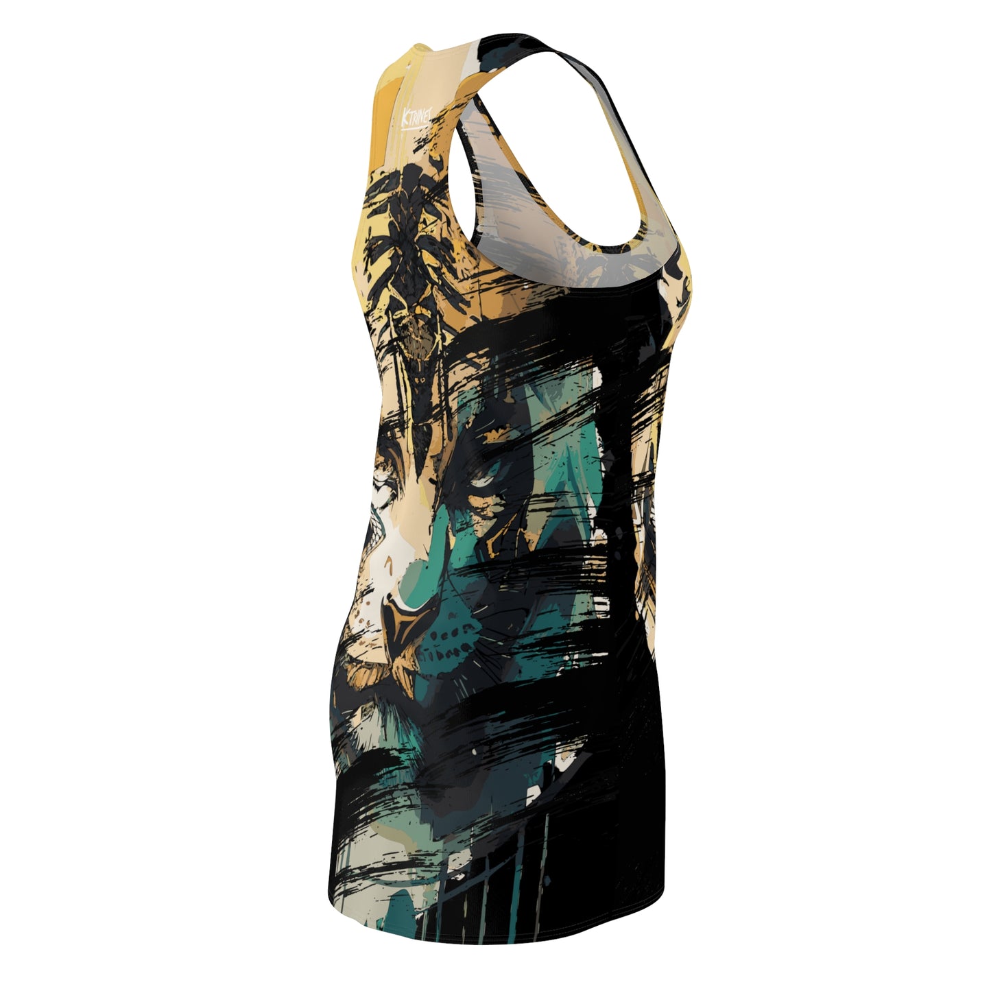 Tiger # 1 / Women's Cut & Sew Racerback Dress (AOP)