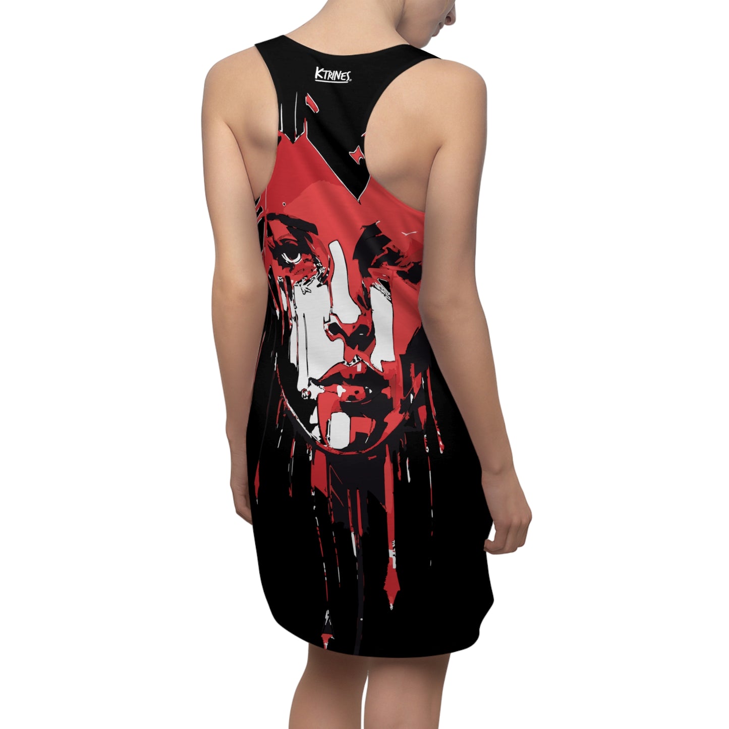 Punk Faces # 2 / Women's Cut & Sew Racerback Dress (AOP)