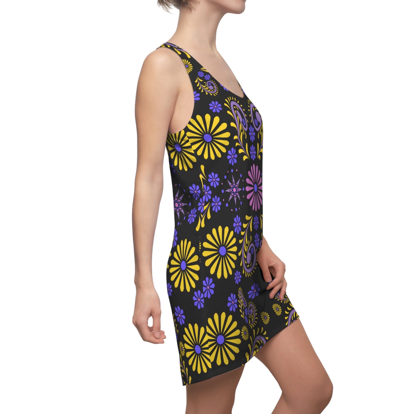 Flowers # 6 / Women's Cut & Sew Racerback Dress (AOP)