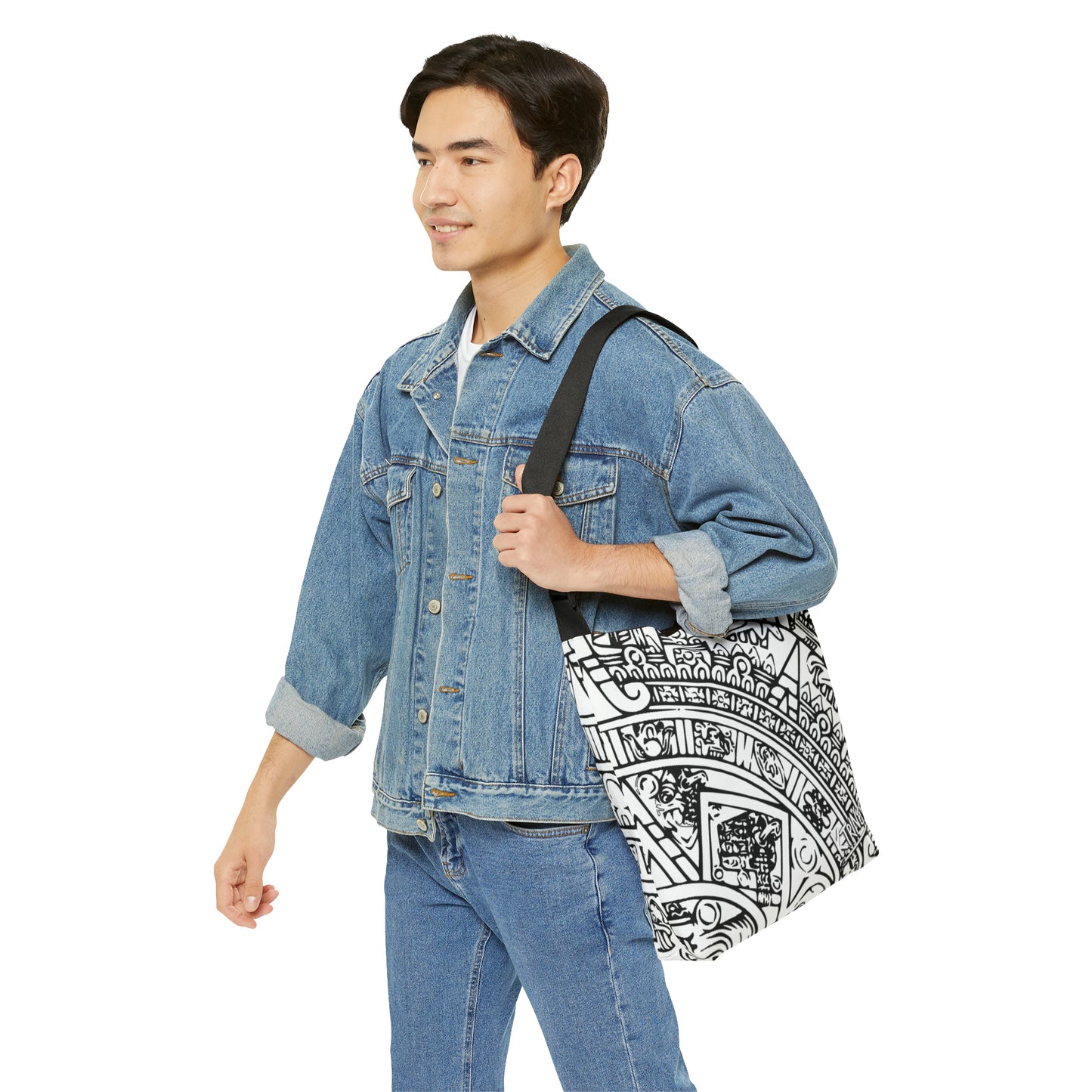 Aztec Calendar Art # 1 / Adjustable Tote Bag (AOP)