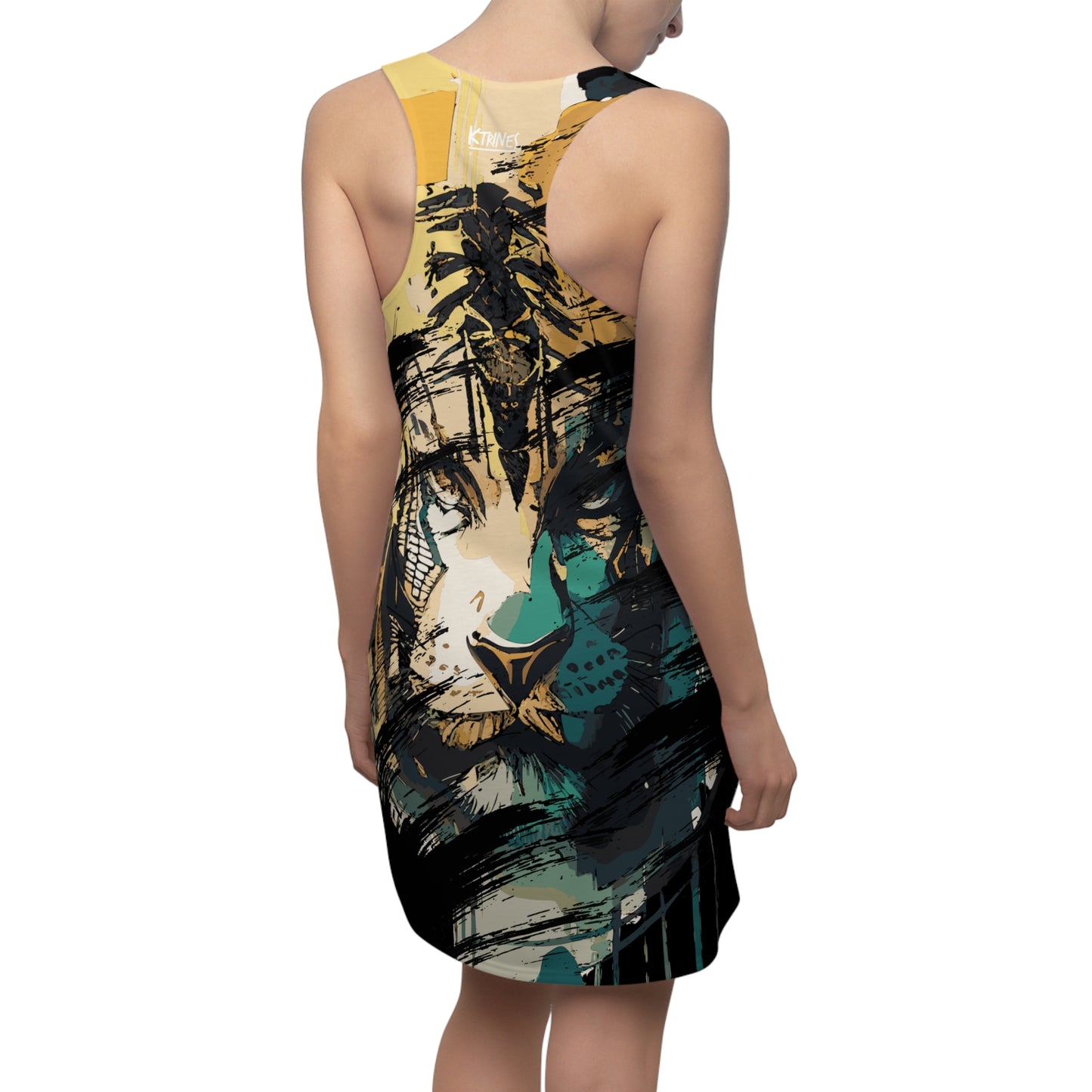 Tiger # 1 / Women's Cut & Sew Racerback Dress (AOP)