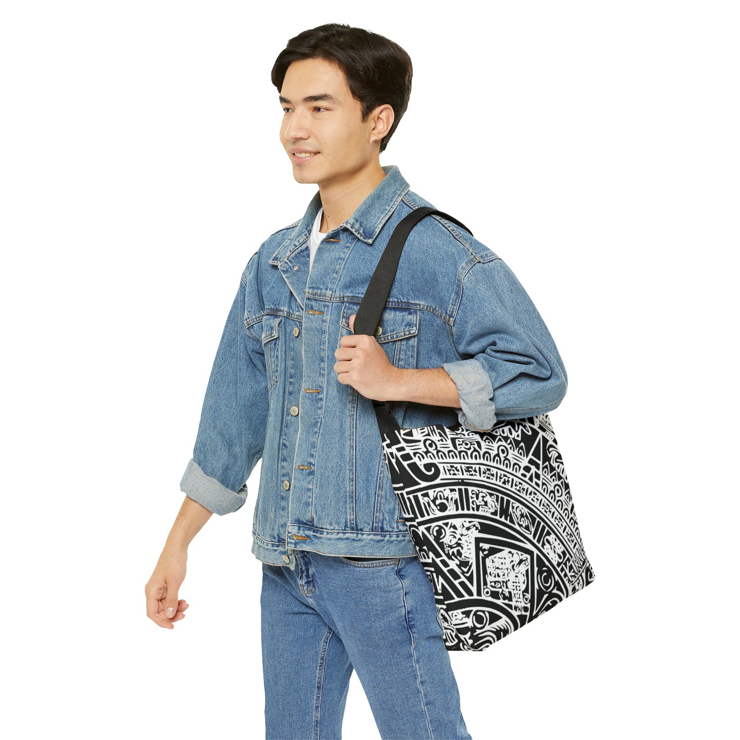 Aztec Calendar Art # 2 / Adjustable Tote Bag (AOP)