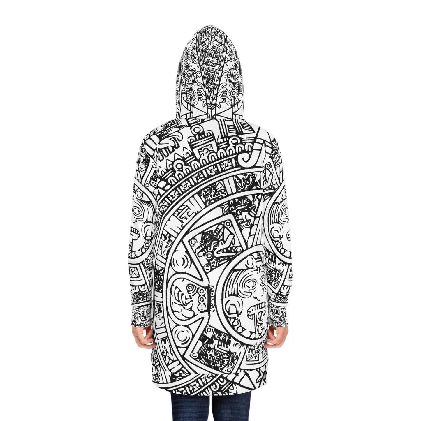 Aztec Art B/W # 2 / Women's Hoodie Dress (AOP)