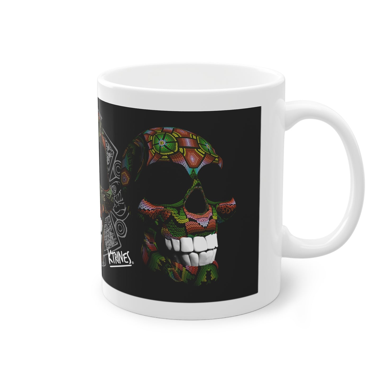 Huichol Art Skull  # 2 / Standard Mug, 11oz