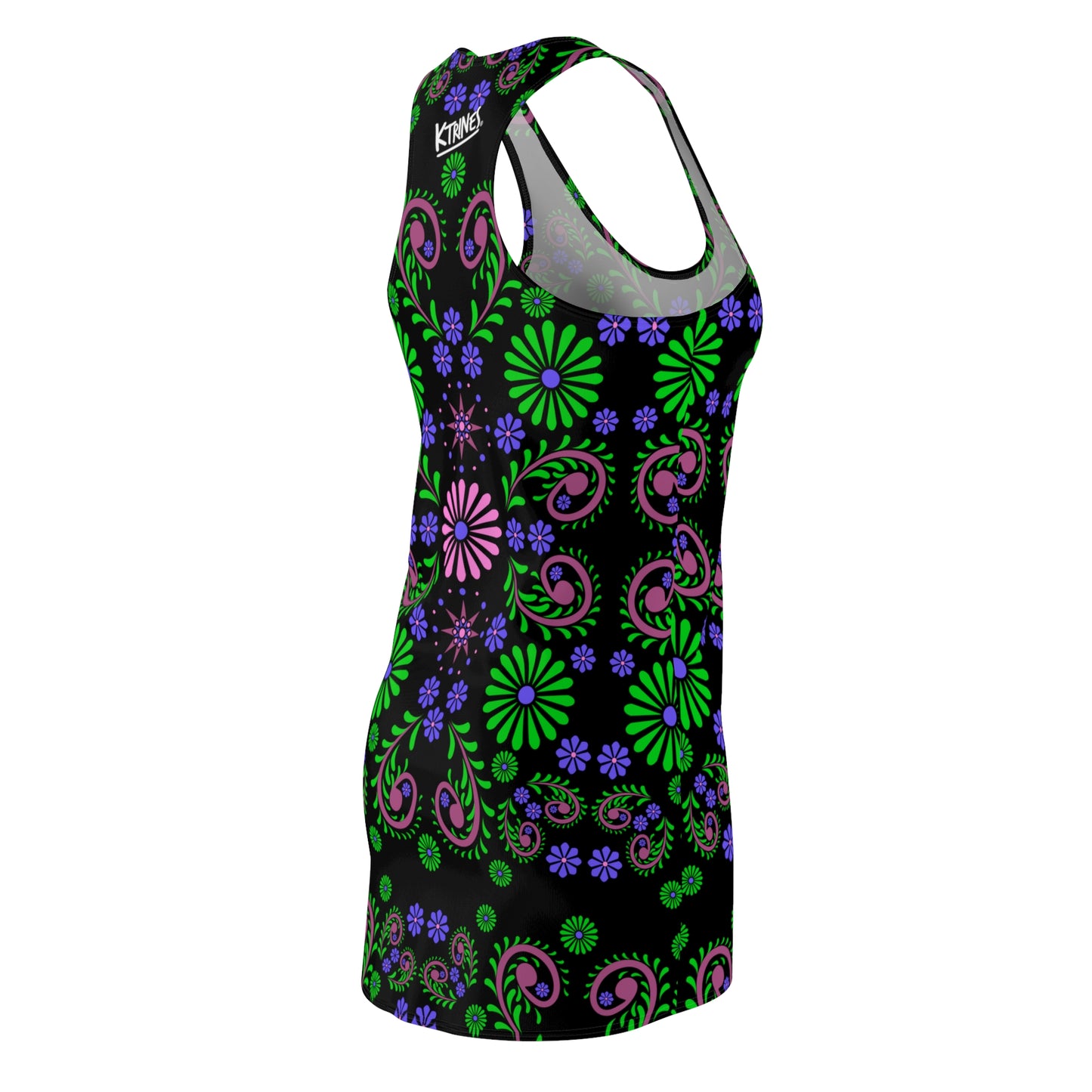 Flowers # 4 / Women's Cut & Sew Racerback Dress (AOP)