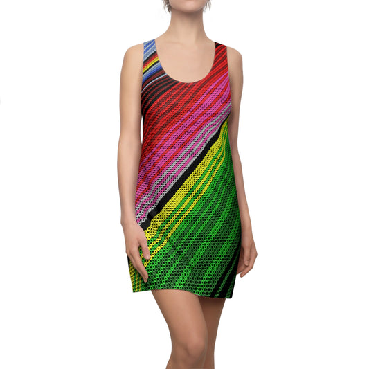 Huchol Art # 2 / Women's Cut & Sew Racerback Dress (AOP)