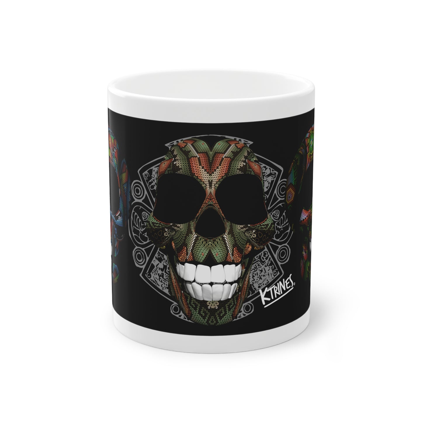 Huichol Art Skull  # 2 / Standard Mug, 11oz