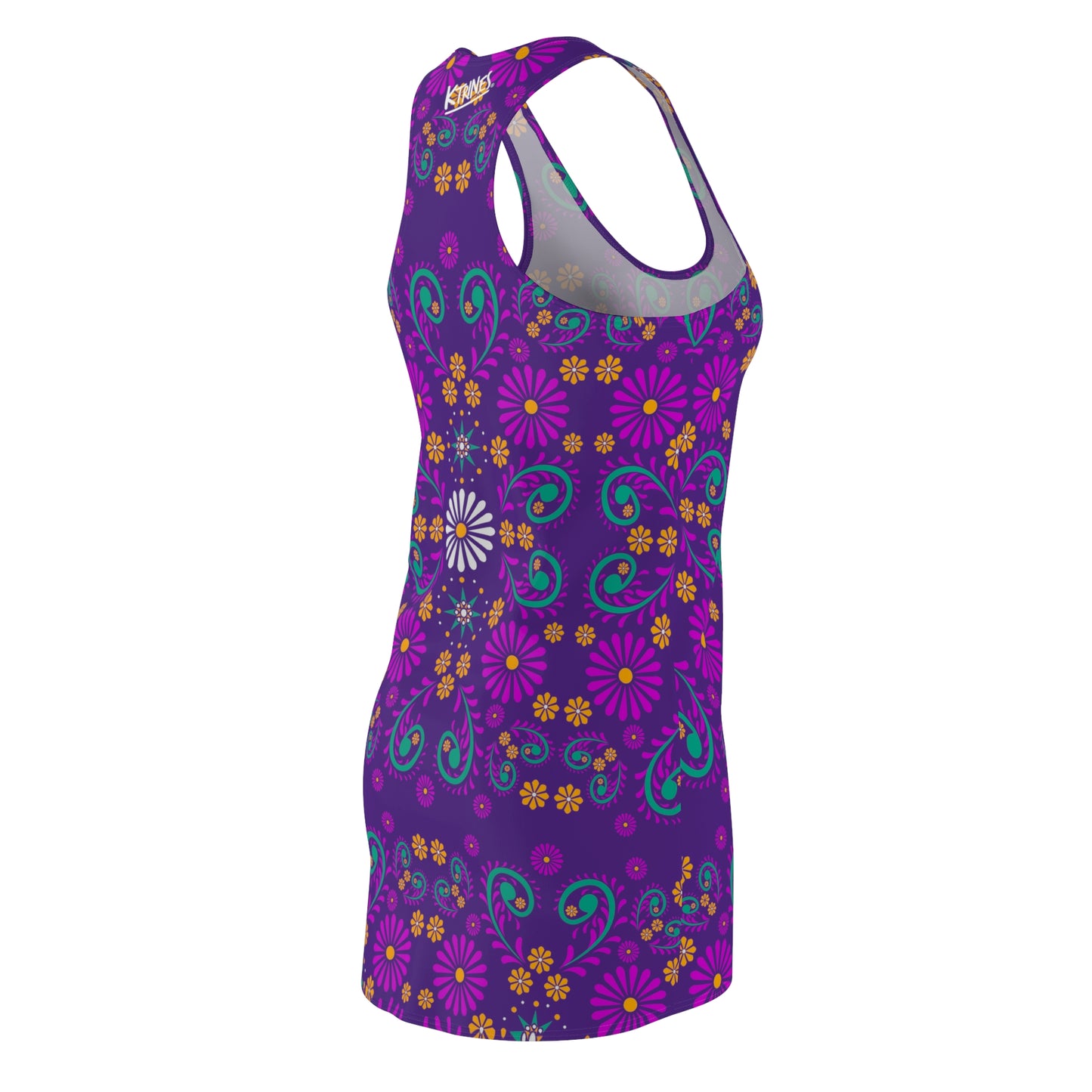 Flowers # 3 / Women's Cut & Sew Racerback Dress (AOP)