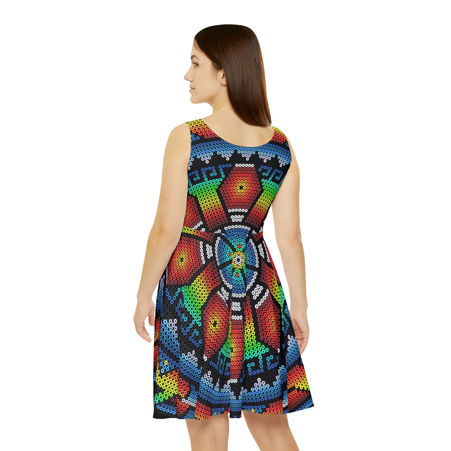 Huichol art # 2 / Women's Skater Dress (AOP)