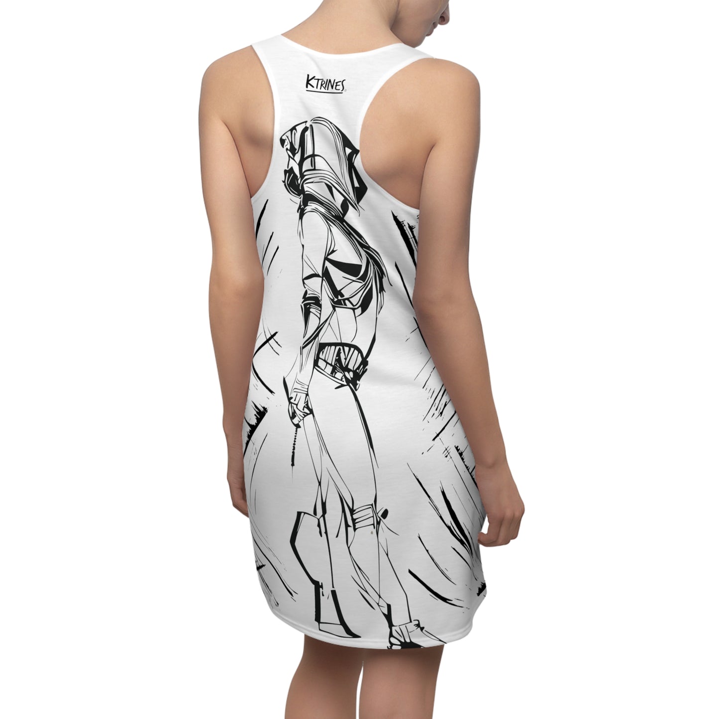 Erotic Punk # 2 / Women's Cut & Sew Racerback Dress (AOP)