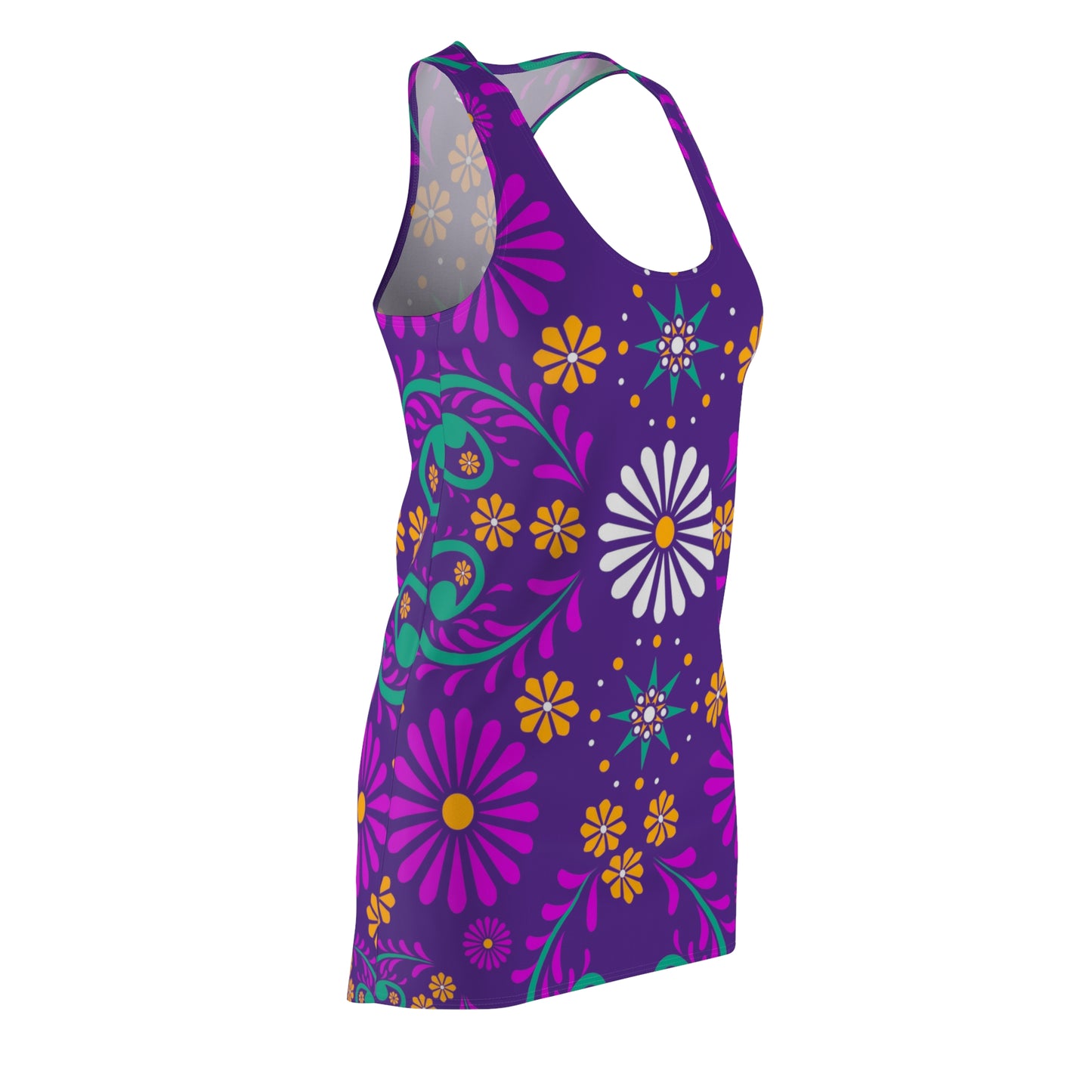 Flowers # 1 / Women's Cut & Sew Racerback Dress (AOP)